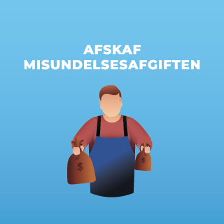 Klistermærke - Afskaf misundelsesafgiften